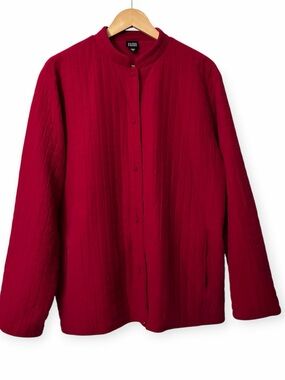 Eileen Fisher Quilted 100% Silk Jacket – Size L